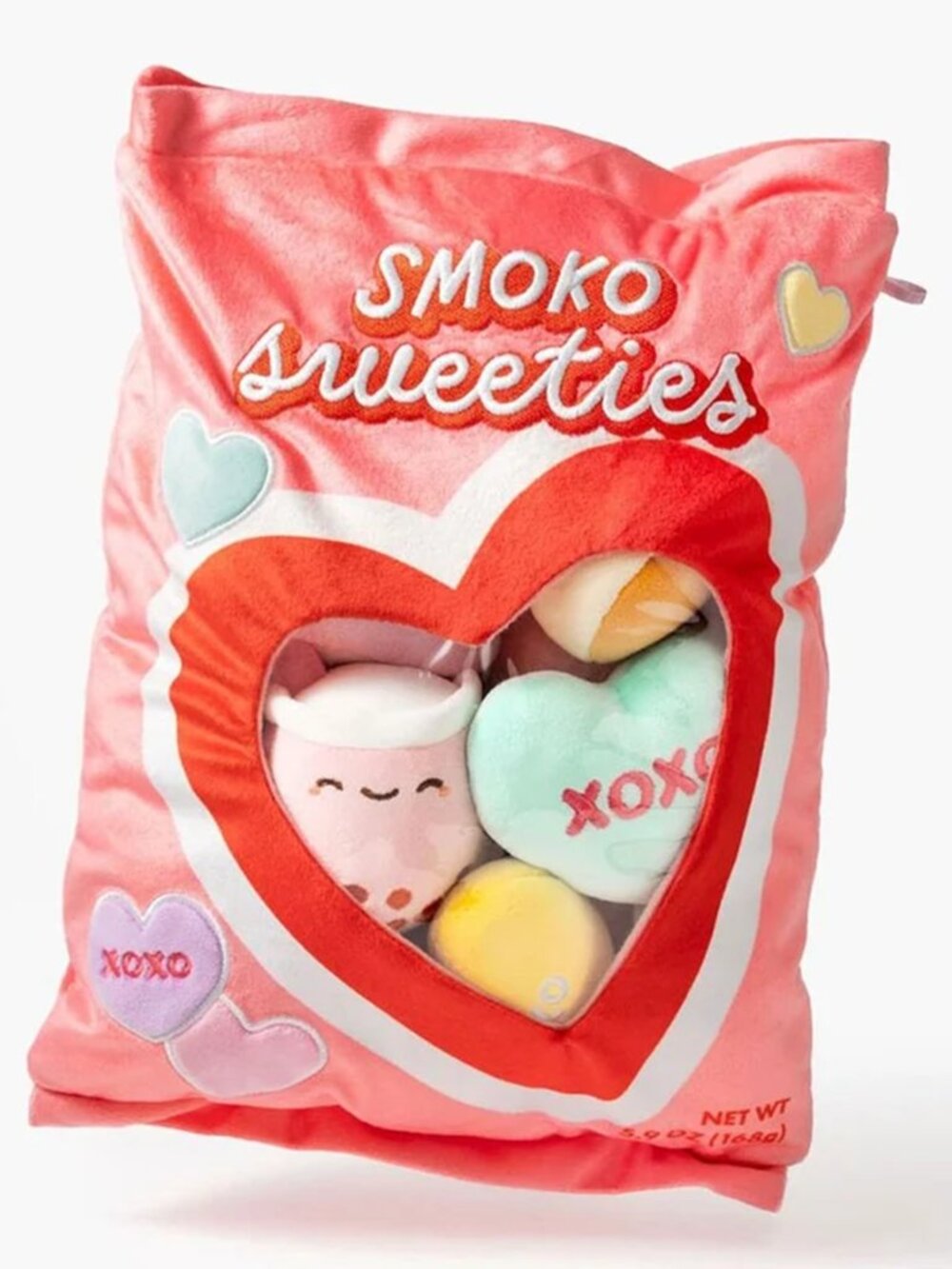 Smoko Sweeties Plush Bag 9pc Removable Plush Set Valetines Brand NWT